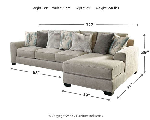 Ardsley 2-Piece Sectional with Ottoman