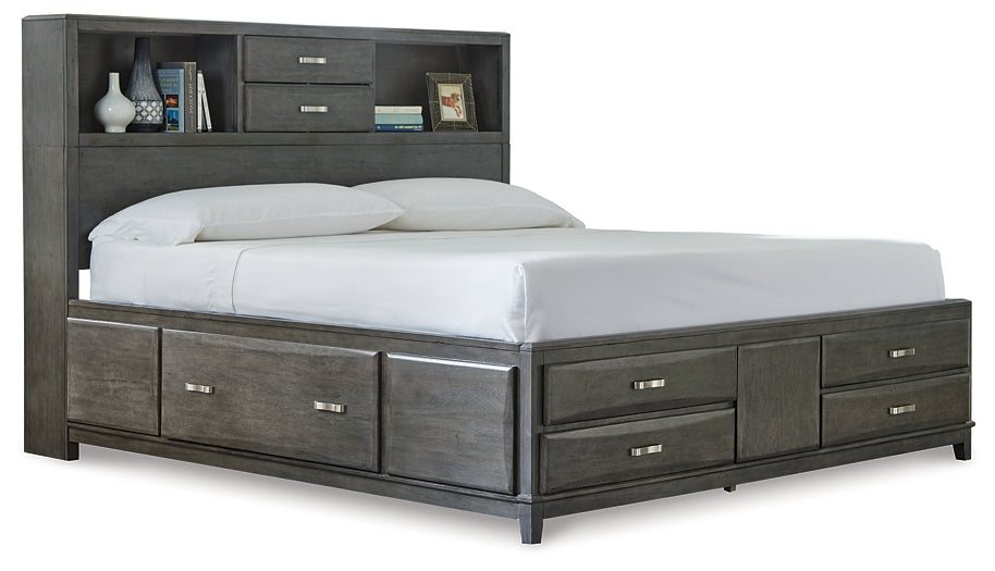 Caitbrook Queen Storage Bed with 8 Drawers with Dresser and Chest