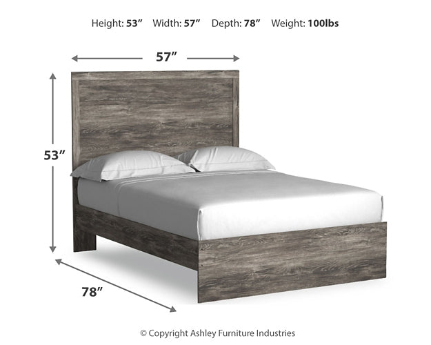 Ralinksi Full Panel Bed with Mirrored Dresser