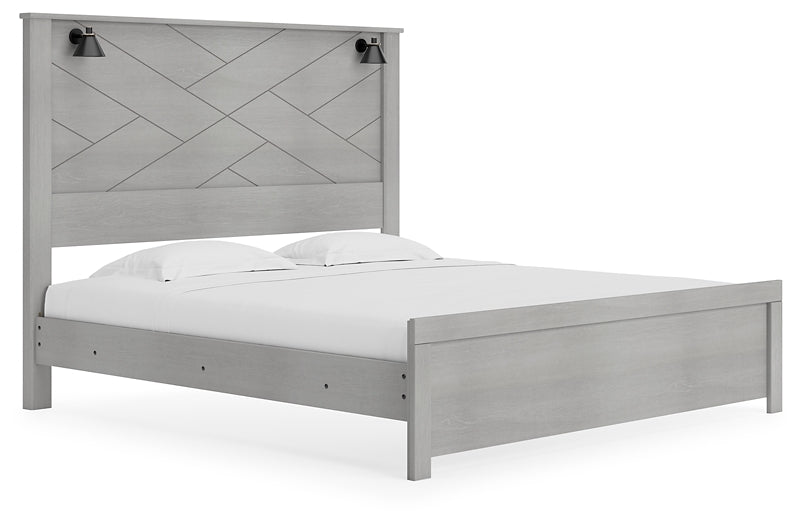 Cottonburg King Panel Bed with Mirrored Dresser