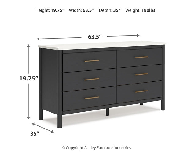 Cadmori Queen Upholstered Panel Bed with Dresser