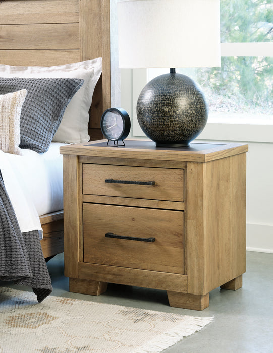 Galliden King Panel Bed with Dresser and Nightstand