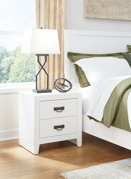 Binterglen Twin Panel Bed with Mirrored Dresser and 2 Nightstands