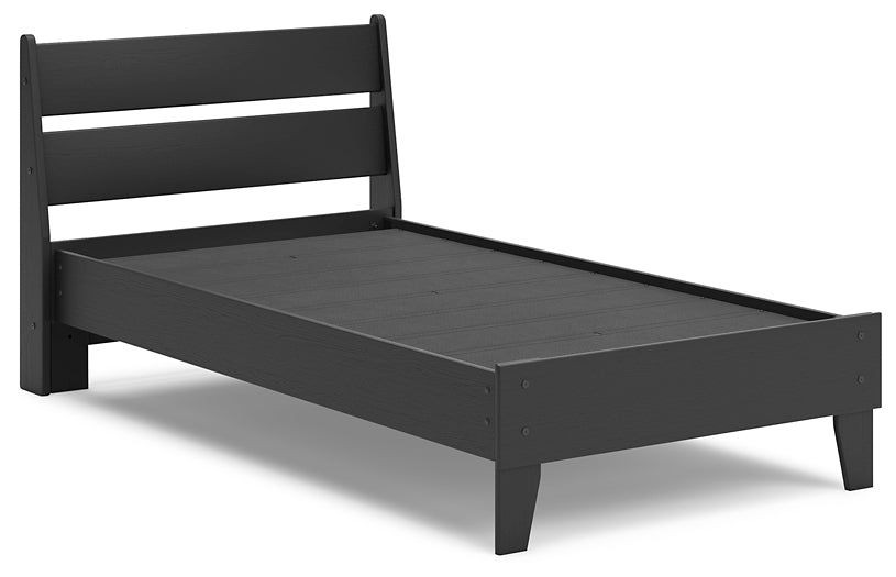 Socalle Twin Panel Platform Bed with Dresser