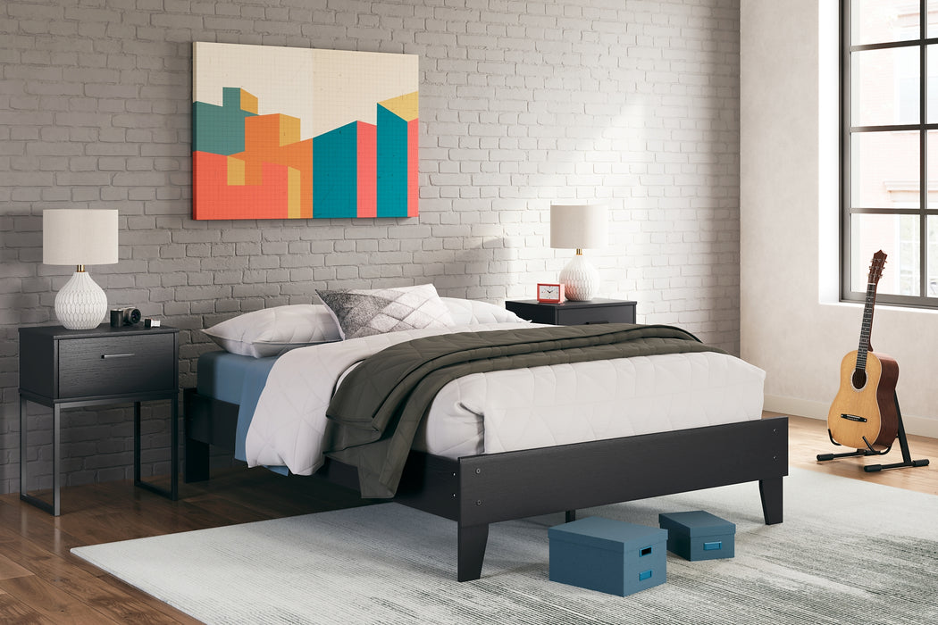 Socalle Full Platform Bed with 2 Nightstands